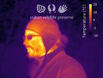 Thermal image of Jake's face.