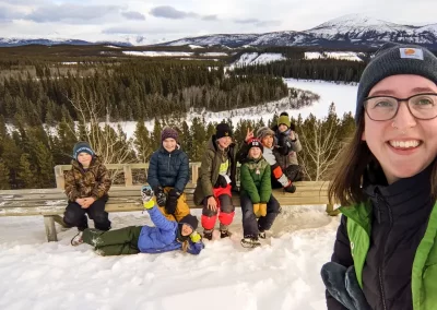 Kids doing outdoor experiential programming in the outdoors in Yukon.